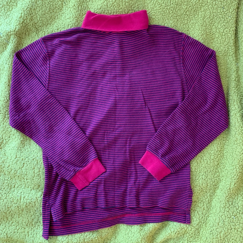 Red and Blue Striped Turtleneck